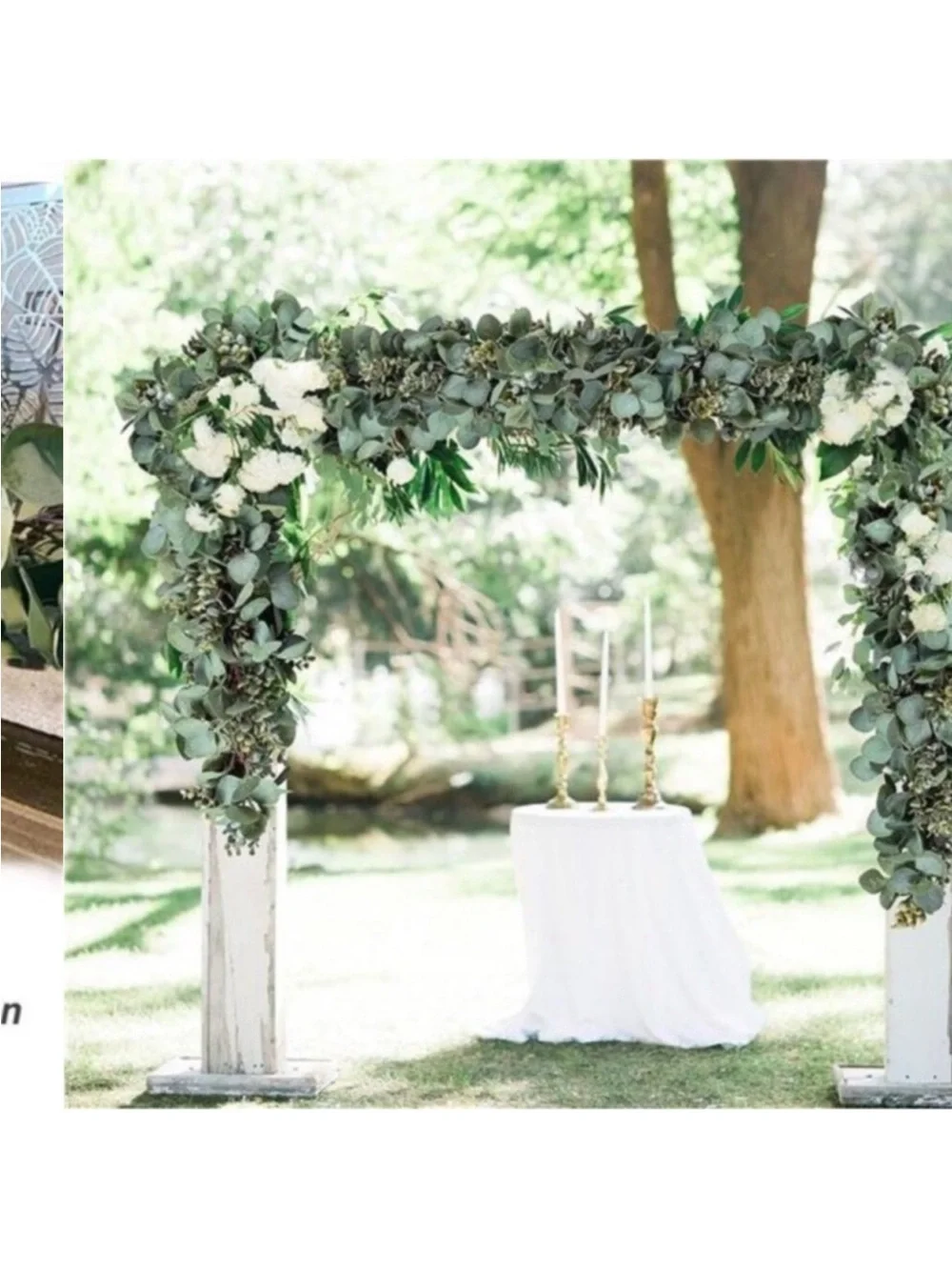 Eucalyptus Garland 6.56 Ft Lush Silver Dollar Eucalyptus Leaves Boxwood